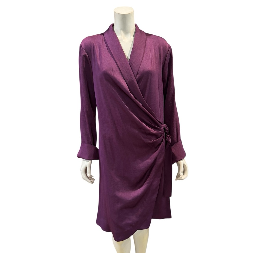 NEW Mango Satin Wrap Dress
